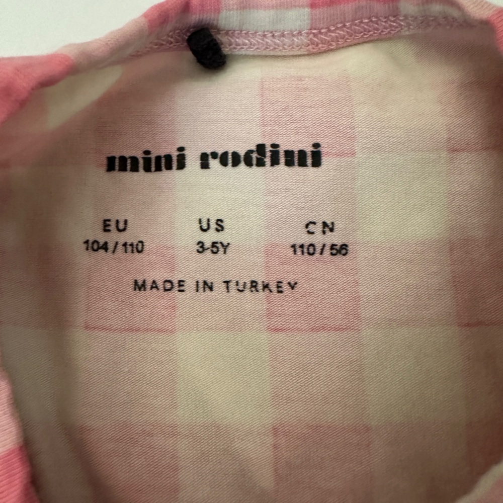 Mini Rodini Pink and White Plaid Dress - Picture 2 of 2